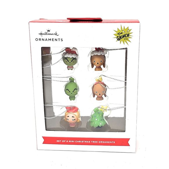 Hallmark The Grinch Set of 6 Mini Christmas Tree Ornaments - Picture 1 of 3